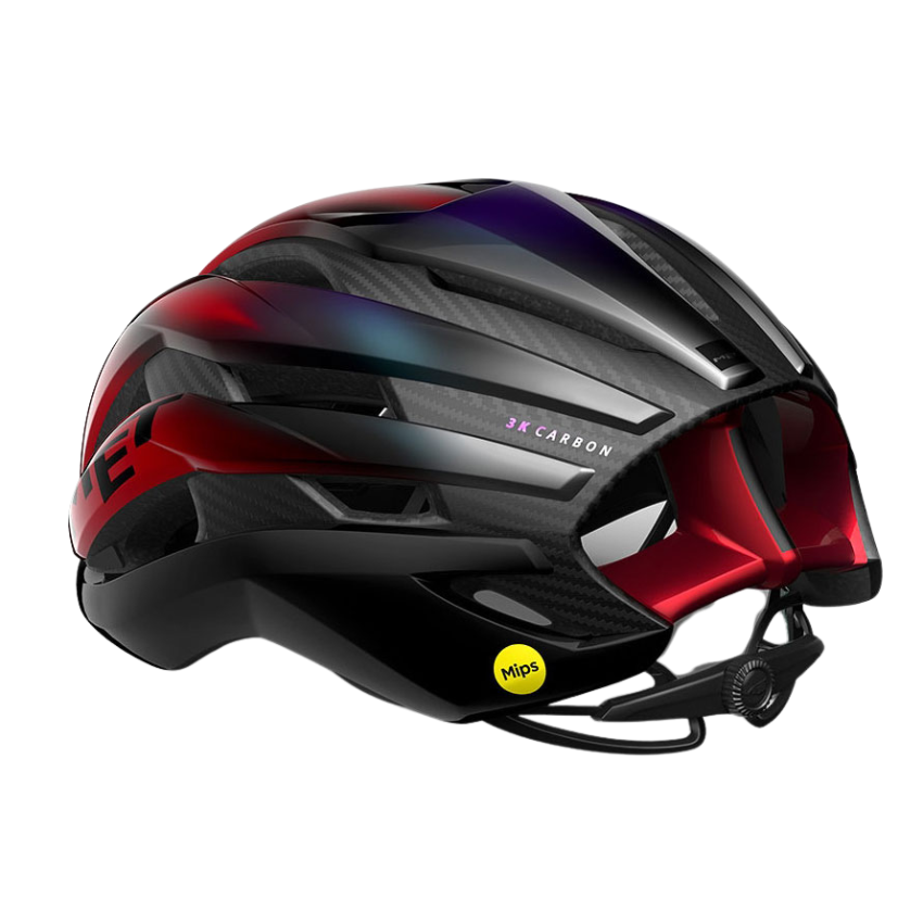 MET TRENTA 3K CARBON MIPS RED IREDESCENT|GLOSSY