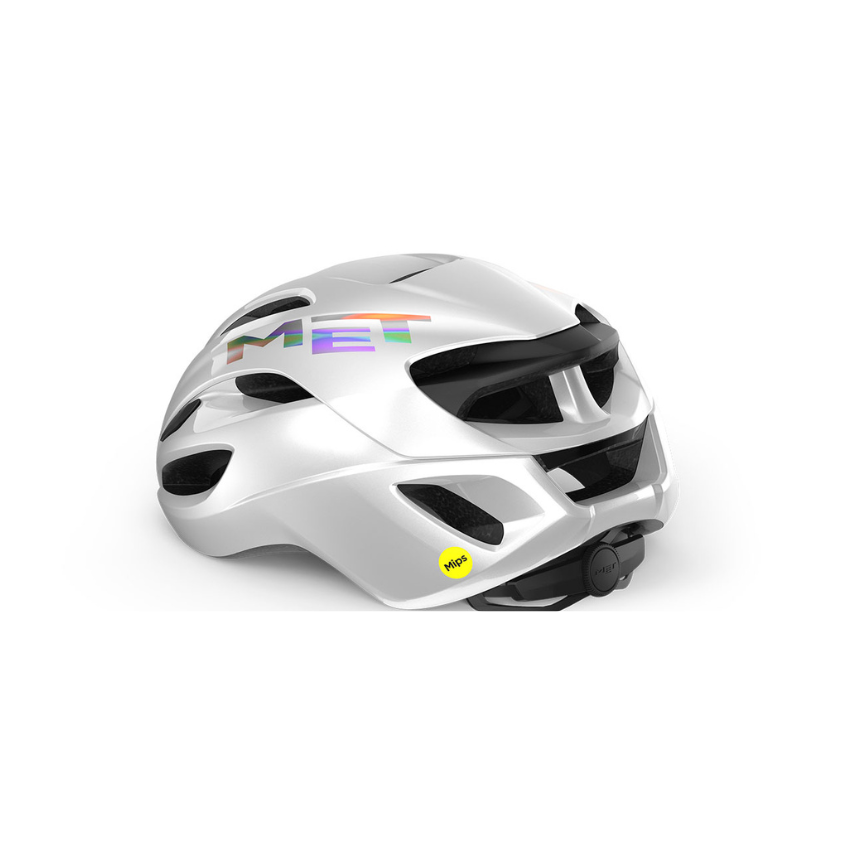 MET RIVALE MIPS WHITE HOLOGRAPHIC |GLOSSY