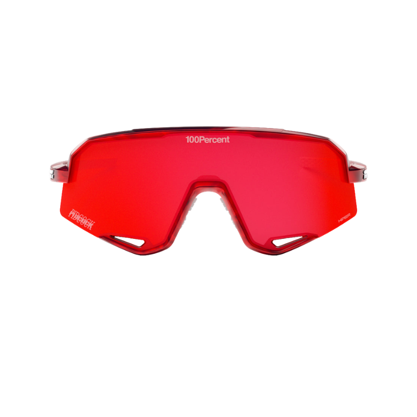 100% Slendale Tom Pidcock Signature Edition Sunglasses - Gloss Red Holographic / HiPER® Fire Red Mirror