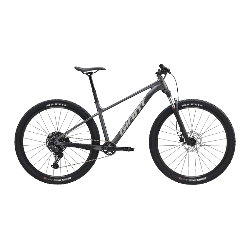 Giant Talon 29 1 elite alloy hardtail mountain bike displaying its ALUXX alloy frameset SR Suntour air suspension fork Shimano Deore 1x12 drivetrain Tektro hydraulic disc brakes and Maxxis 29er tires - Epic Sports Kenya