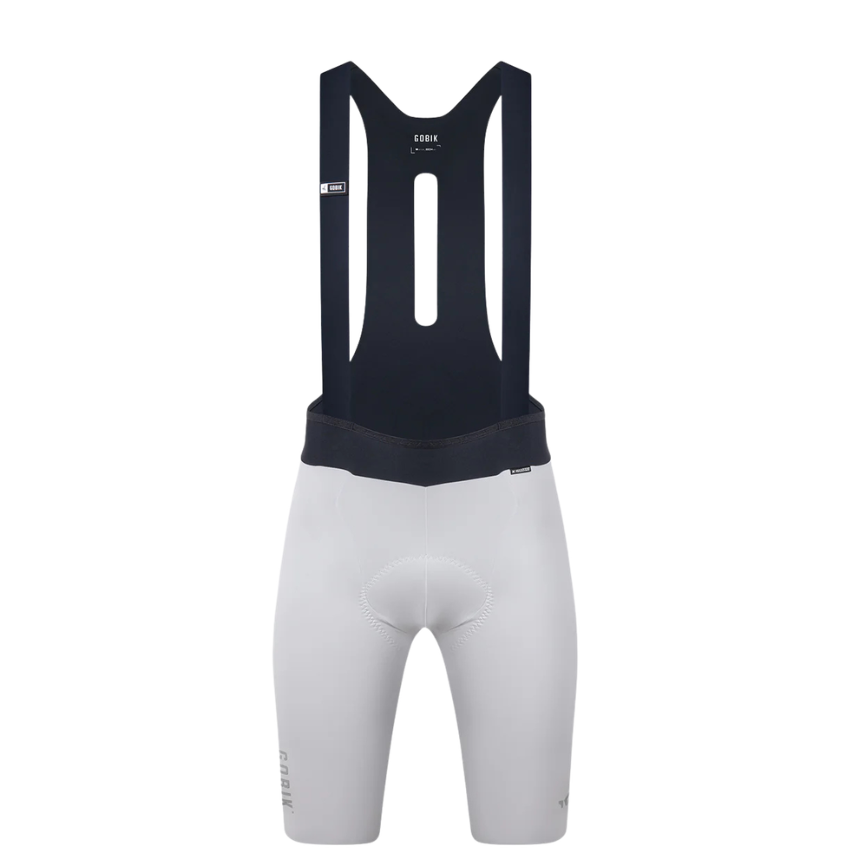 Gobik X Men's Diamond K10 pro cycling bib shorts in Diamond colorway showing their minimalist DUALKNIT PRO circular knit fabric raw-cut seamless leg bands and ergonomic graphene threaded thermal shoulder straps - Epic Sports Kenya
