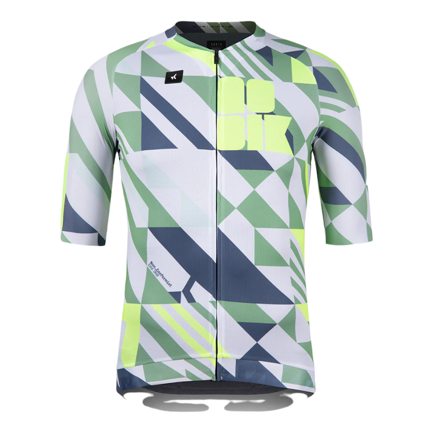 Gobik CX Pro 4.0 unisex short sleeve cycling jersey in geometric Grid pattern colorway skin tight competition race fit - Epic Sports Kenya