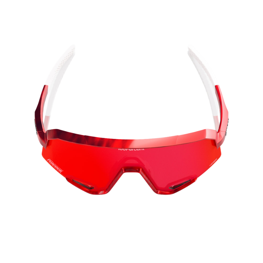 100% Slendale Tom Pidcock Signature Edition Sunglasses - Gloss Red Holographic / HiPER® Fire Red Mirror