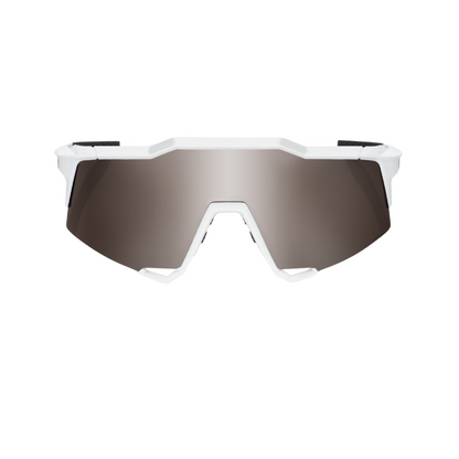 100% SPEEDCRAFT MATTE WHITEHiPER SILVER MIRROR LENS