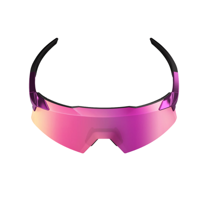 100% Aerocraft Pro-Race Performance Sunglasses - Gloss Purple Chrome / Purple Multilayer Mirror