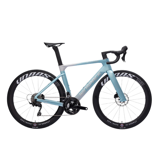 Winspace M6 aero carbon road bike with shimano 105 mechanical 12 speed groupset zero sl integrated carbon handlebar and hydraulic disc brakes - Epic Sports Kenya
