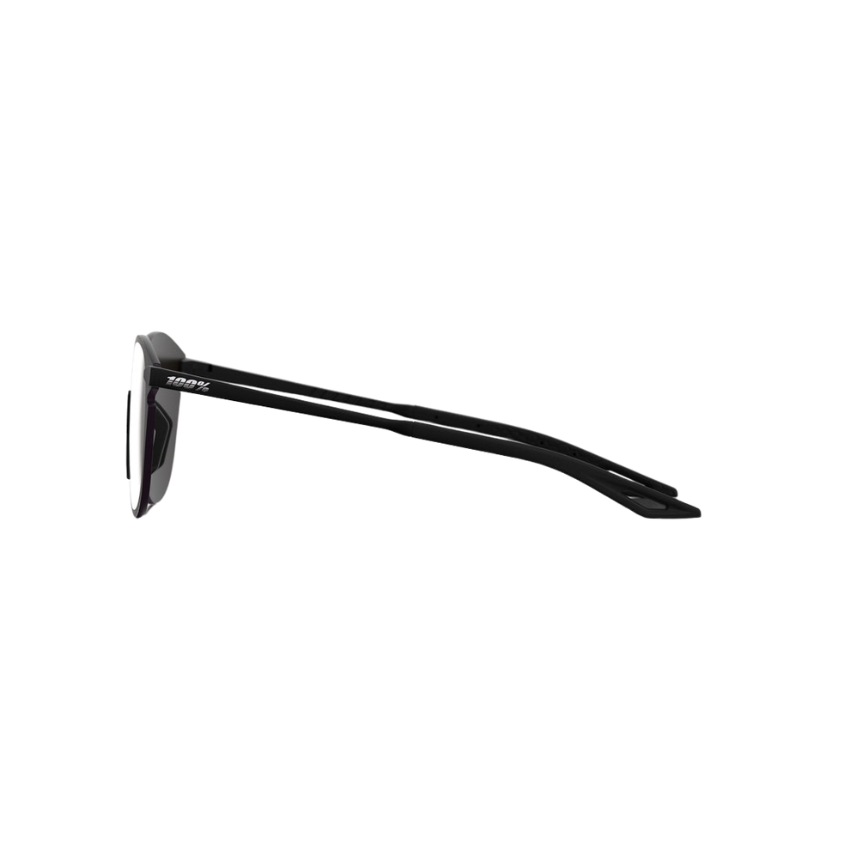 100% Legere Round Active Lifestyle & Performance Sunglasses - Matte Black / Silver Mirror