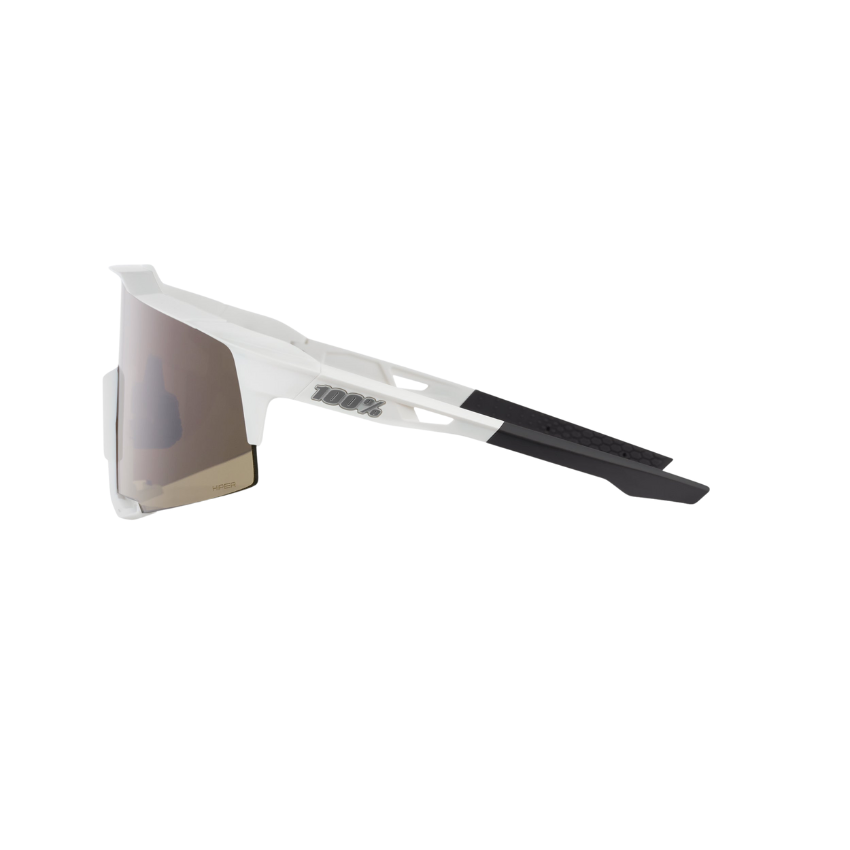 100% SPEEDCRAFT MATTE WHITEHiPER SILVER MIRROR LENS