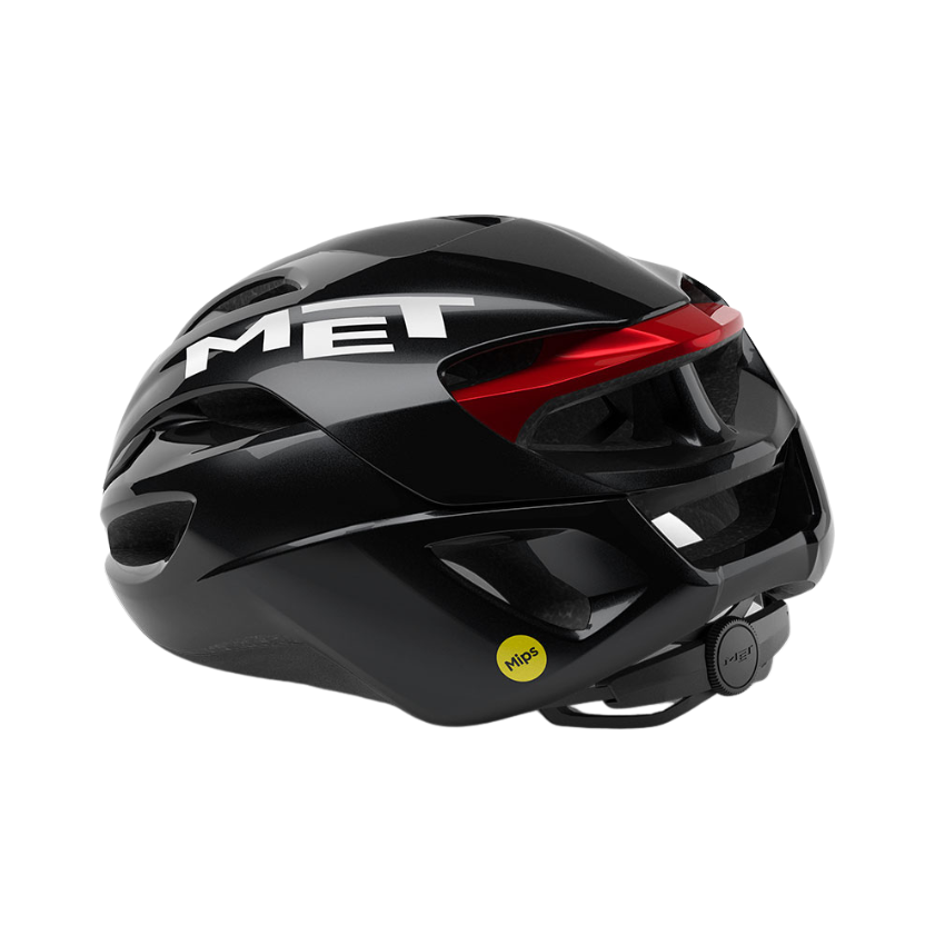 MET RIVALE MIPS CE BLACK RED | GLOSSY