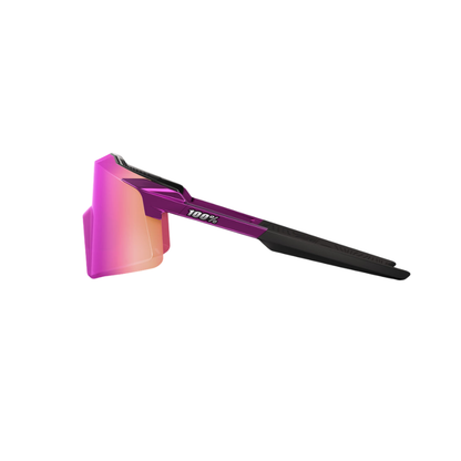 100% Aerocraft Pro-Race Performance Sunglasses - Gloss Purple Chrome / Purple Multilayer Mirror