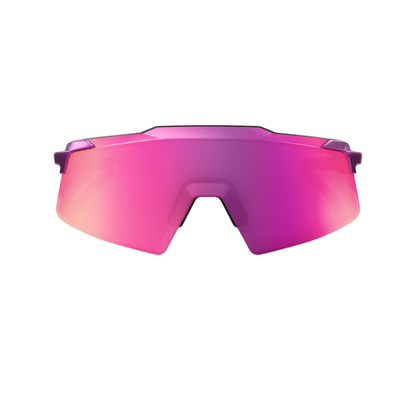 100% Aerocraft Pro-Race Performance Sunglasses - Gloss Purple Chrome / Purple Multilayer Mirror