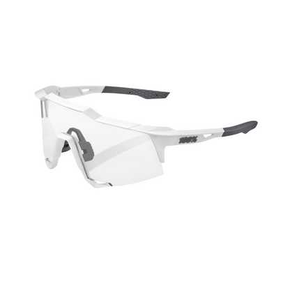 100% SPEEDCRAFT MATTE WHITEHiPER SILVER MIRROR LENS