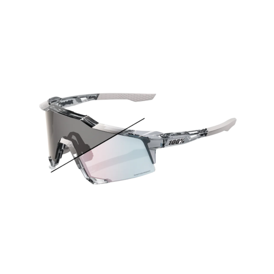 100% SPEEDCRAFT POLISHED TRANSLUCENT GREY ROSE  GOLD PHOTOCHROMIC MIRROR