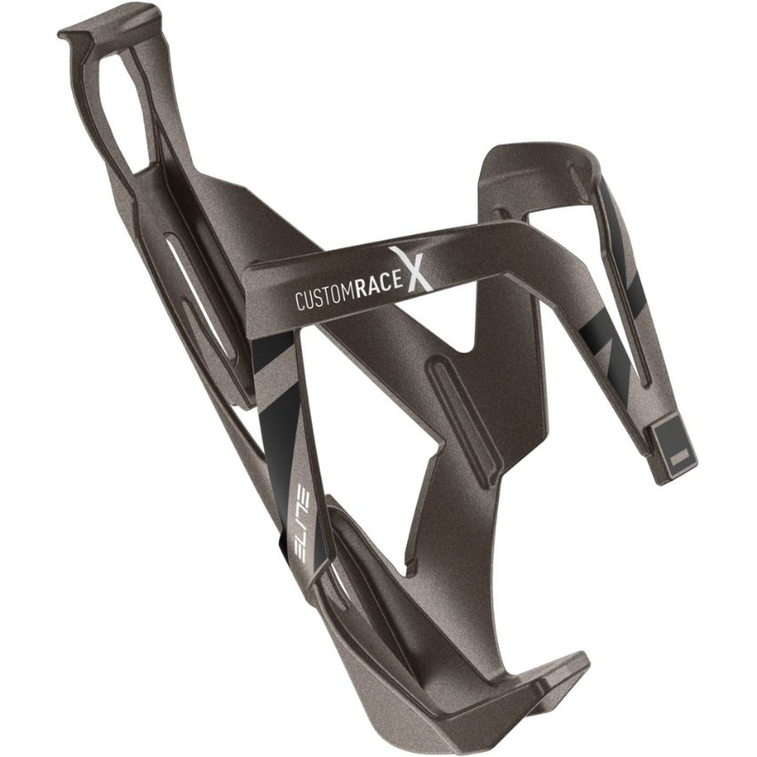Elite Custom Race Plus Bottle Cage - Fiberglass Composite (Glossy Black / Titanium)