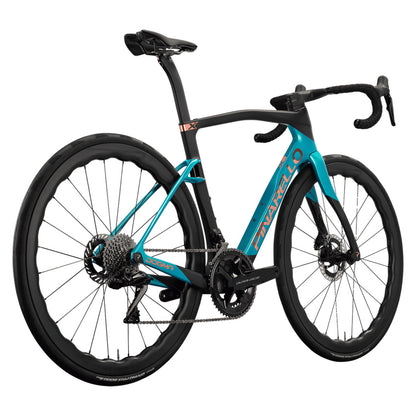 Pinarello New Dogma X Shimano Dura-Ace Di2 PM Carbon Endurance Road Bike – AQUA VEIL – Princeton Grit 4540 X – rear three quarter
