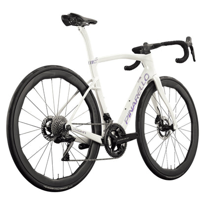 Pinarello New Dogma X Shimano Dura-Ace Di2 PM Carbon Endurance Road Bike – MOONLIGHT FROST – Princeton Grit 4540 X – rear three quarter
