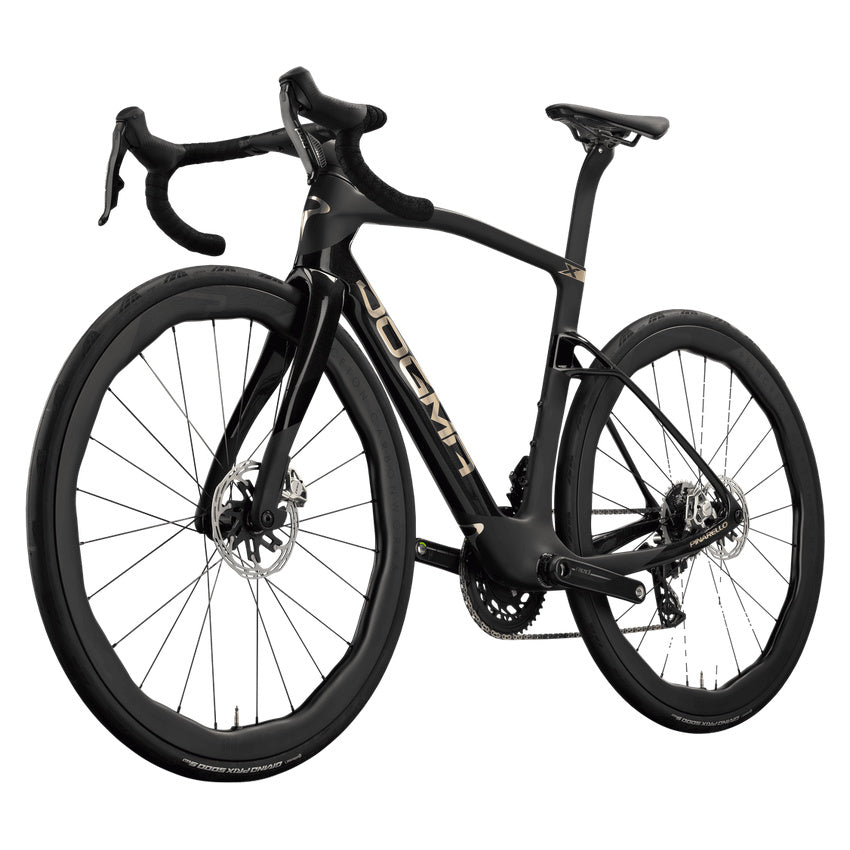 Pinarello New Dogma X Campagnolo Super Record 13 Carbon Endurance Road Bike – ETNA LUCENTE – Campagnolo Bora WTO 45 X – front three quarter