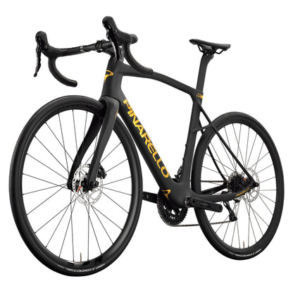 Pinarello New X1 Shimano 105 Carbon Endurance Road Bike – RACING BLACK – MOST Fast 27 DB Alu X – front three quarter