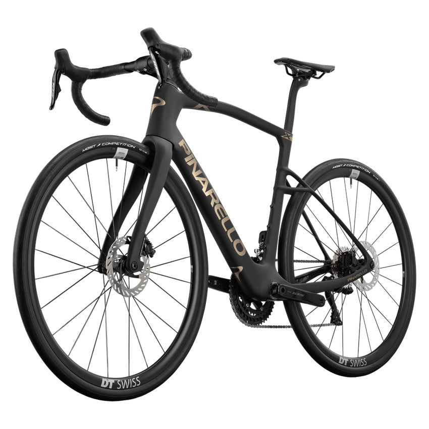 Pinarello New X3 Shimano 105 Di2 Carbon Endurance Road Bike – ELEMENT BLACK – DT Swiss A1800 X – front three quarter