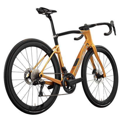 Pinarello New X7 Shimano Ultegra Di2 Carbon Endurance Road Bike – ATLAS GLOW – MOST Ultrafast 45 X – rear three quarter