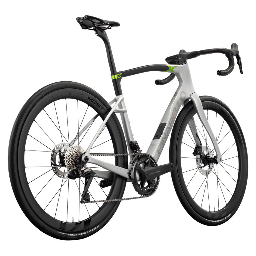 Pinarello New X7 Shimano Ultegra Di2 Carbon Endurance Road Bike – TITAN PULSE – MOST Ultrafast 45 X – rear three quarter