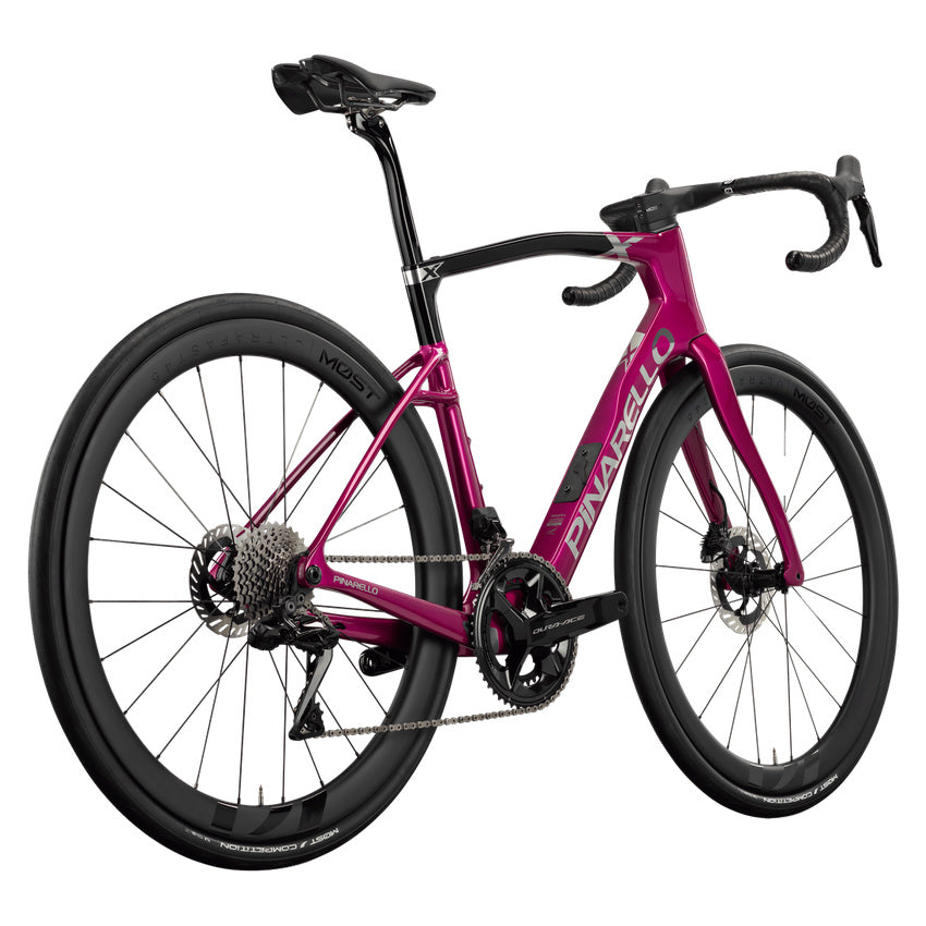 Pinarello New X9 Shimano Dura-Ace Di2 Carbon Endurance Road Bike – SHADOW VIOLET – MOST Ultrafast 45 X – rear three quarter