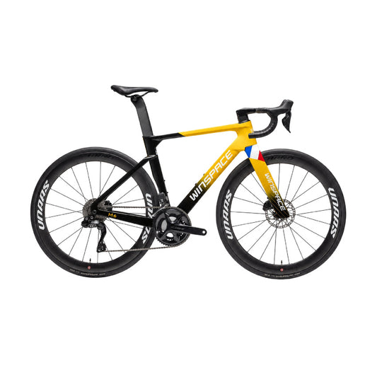 Winspace M6 105 Mechanical Carbon Road Bike – Blacktail Yellow