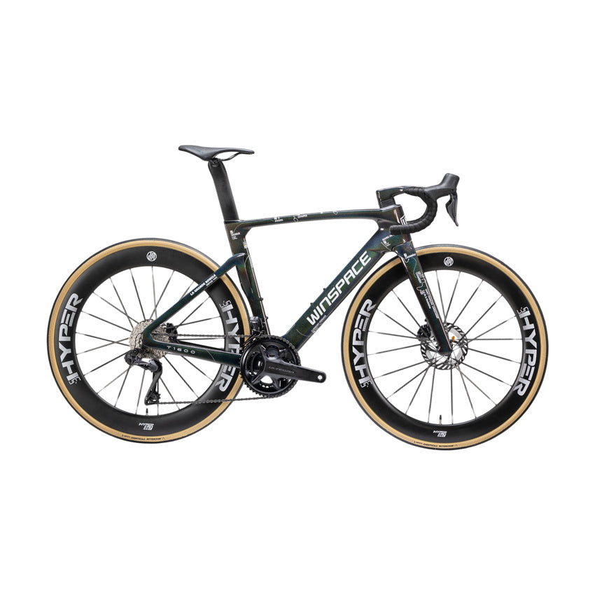 Winspace T1600 Dura-Ace Di2 Carbon Road Bike – Bright Black/White